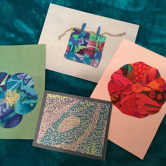 4 blank cards (Kaffe Fassett fabrics) #5 - Picture 1 of 5